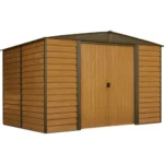 lansaro llc lansaro arrow woodridge shed durable metal storage woodgrain finish 01 20260407191502 f203a0a7.webp