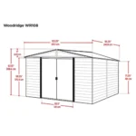 lansaro llc lansaro arrow woodridge shed durable metal storage woodgrain finish 03 20260407191503 d2f8bd75.webp