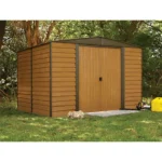 lansaro llc lansaro arrow woodridge shed durable metal storage woodgrain finish 04 20260407191503 32279dd7.webp
