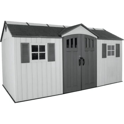 lansaro llc lansaro lifetime 15x8 dual entry outdoor storage shed gray 01 20260407191616 1fd94045.webp