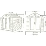 lansaro llc lansaro lifetime 8x10 outdoor plastic shed with floor and windows 06 20260407191646 46687264.webp