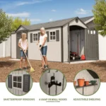 lansaro llc lansaro lifetime 8x17 outdoor storage shed dual entry tan 07 20260407191628 f67d1425.webp