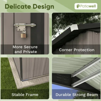 lansaro llc lansaro patiowell 10ft x 12ft upgrade metal storage shed 119sqft 02 20260407191514 f28b9e31.webp