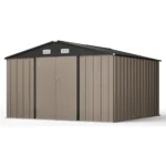 lansaro llc lansaro veikous 10ft outdoor metal storage shed gray 100sqft 01 20260407191457 6eaf0b9d.webp