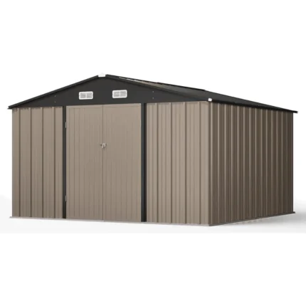 lansaro llc lansaro veikous 10ft outdoor metal storage shed gray 100sqft 01 20260407191457 6eaf0b9d.webp