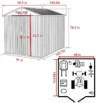 lansaro llc lansaro veikous 8ft x 12ft outdoor storage shed lockable door vents 09 20260407191834 4f9d621b.webp