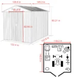 lansaro llc lansaro veikous outdoor metal storage shed gray 04 20260407191446 6872212f.webp